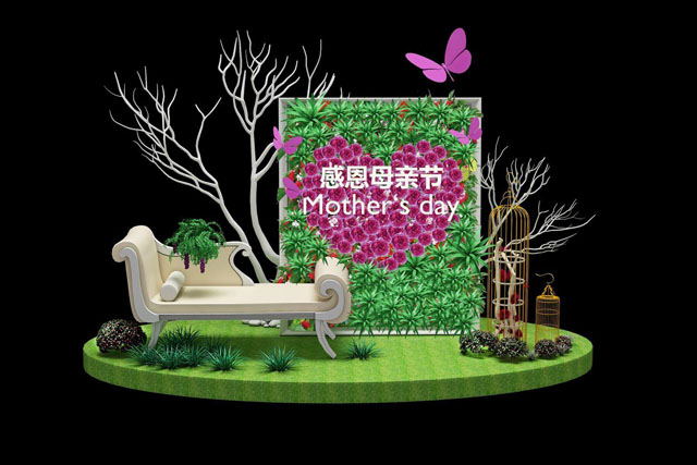 母亲节商场美陈布置设计原则「」