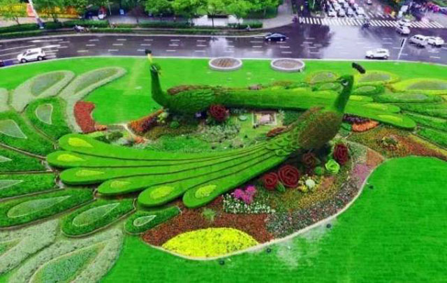 仿真绿植让市民过上自然健康的新生活「室外立体绿化植物」