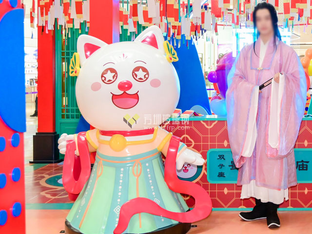 玻璃钢星座ip文化主题雕塑成都美陈展